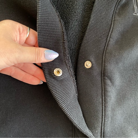 Nike Black Oversized Graphic Streetwear Sporty Snap Cardigan Size Large - Picture 15 of 15